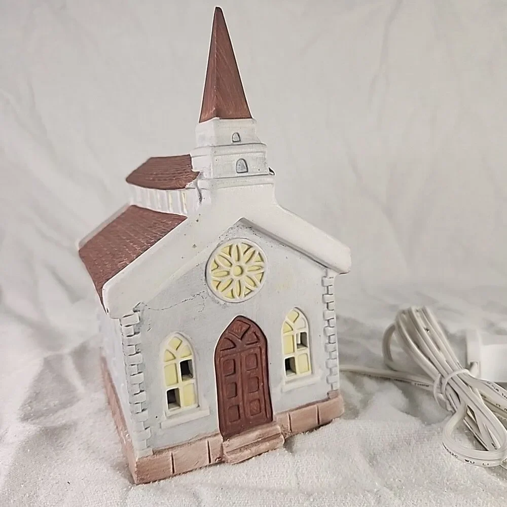House Americana Porcelain Collectible Church 1991 Lighted Vintage NEW Retired